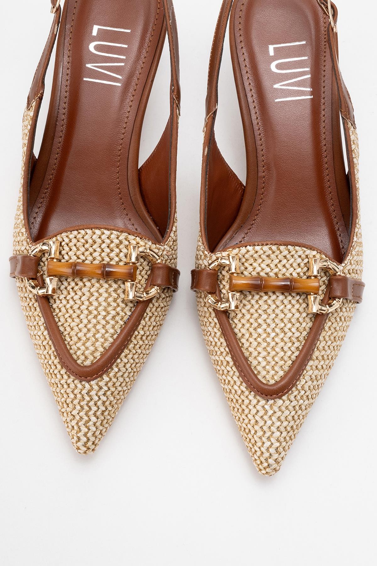 Osca - Zapatilla de Tacón Puntiaguda Cognac (Mujer)