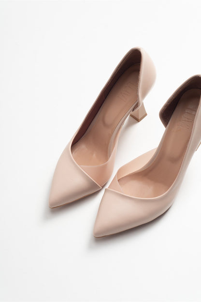 Ursula - Zapato de Tacón Aguja Puntiagudo Nude (Mujer)