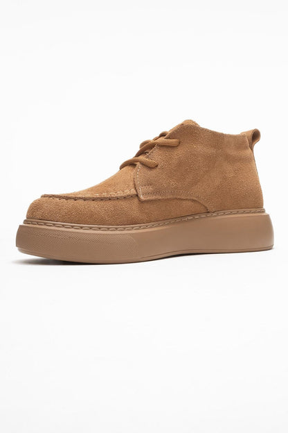 Lilya - Bota Chukka de Gamuza de Color Coñac (Mujer)