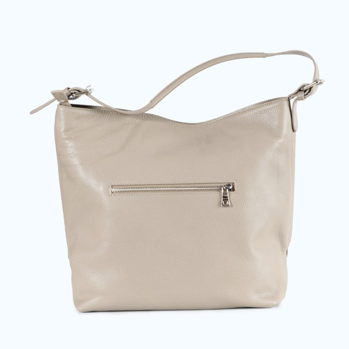 Vittoria - Bolso de hombro de piel beige