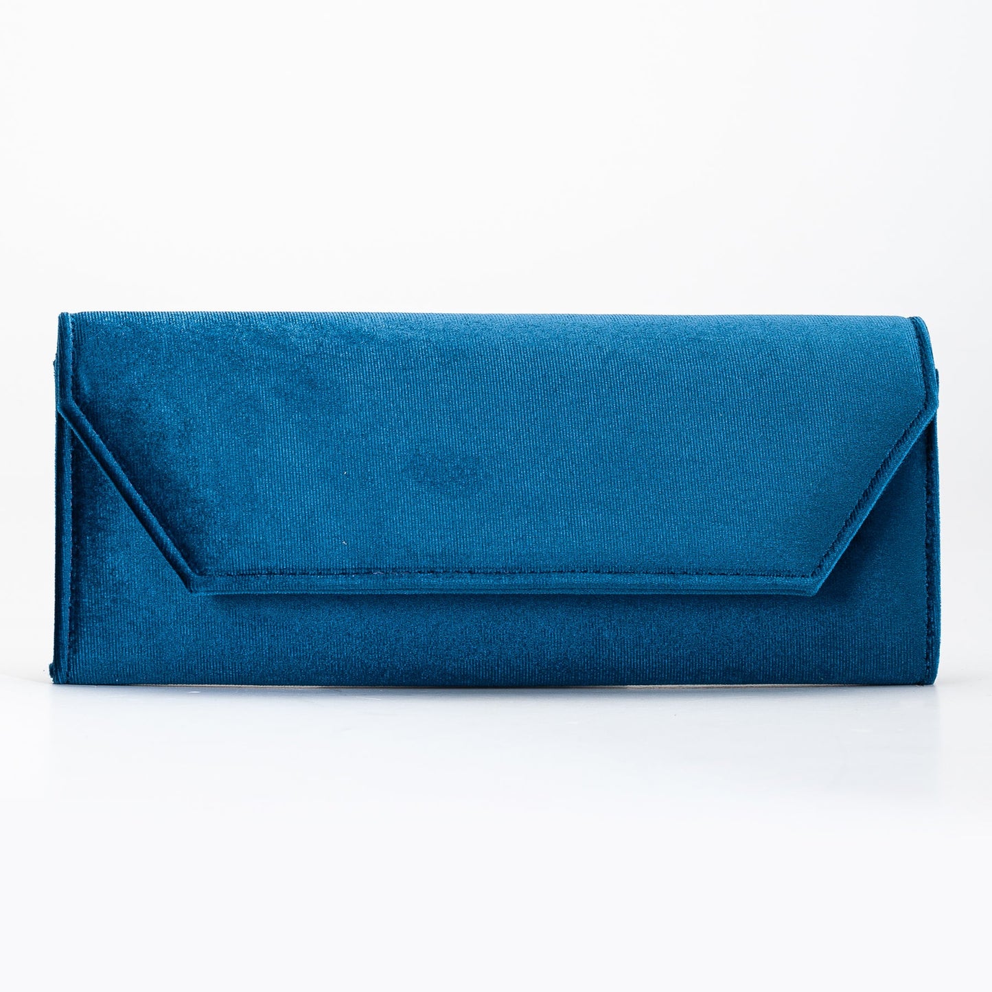 Scarlett - Cartera de mano de terciopelo azul cerceta