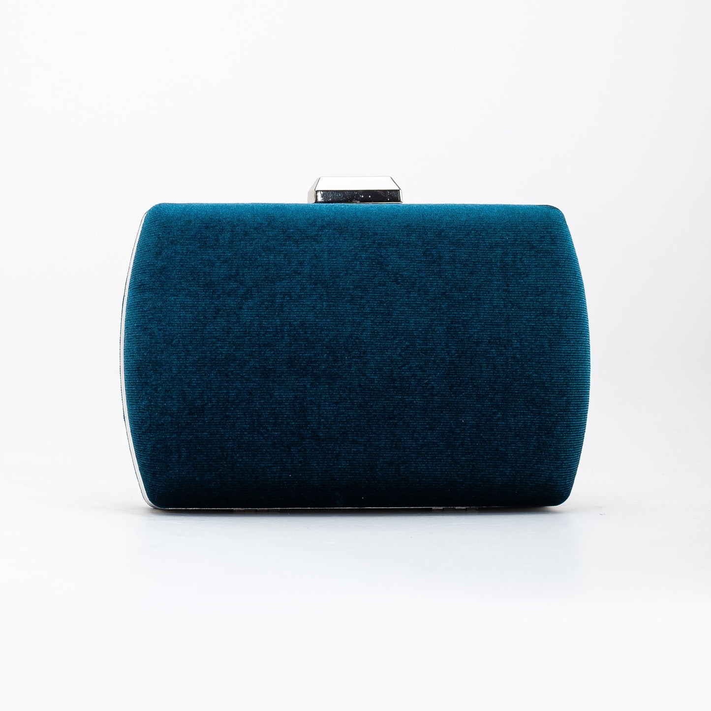 Francisca - Bolso de mano de terciopelo azul cerceta