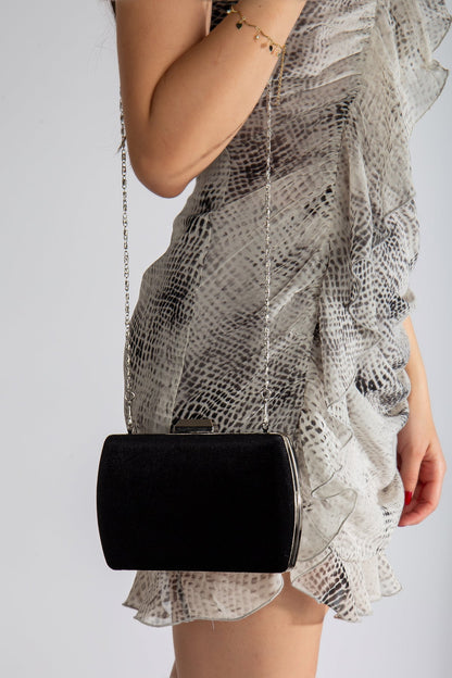 Francisca - Clutch de terciopelo negro
