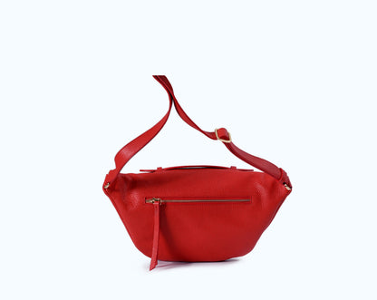 Bianca - Red Leather Crossbody Bag