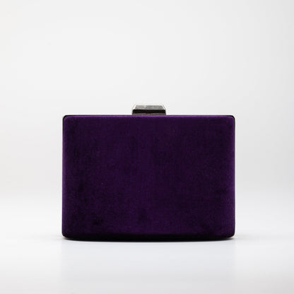 Alba - Cartera de mano de terciopelo morado