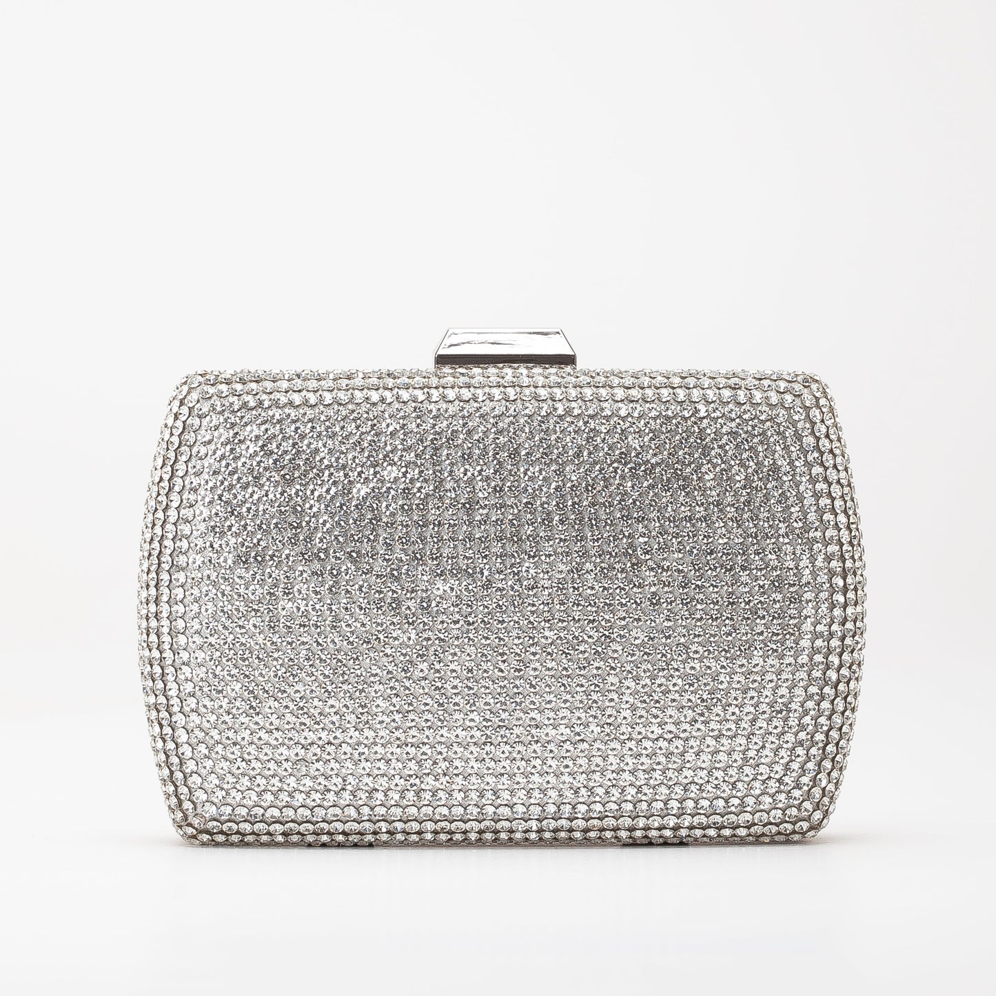 Francisca - Bolso de mano con purpurina plateada