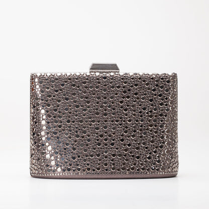 Alba - Cartera de mano de lentejuelas grises