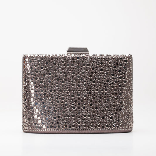 Alba - Cartera de mano de lentejuelas grises