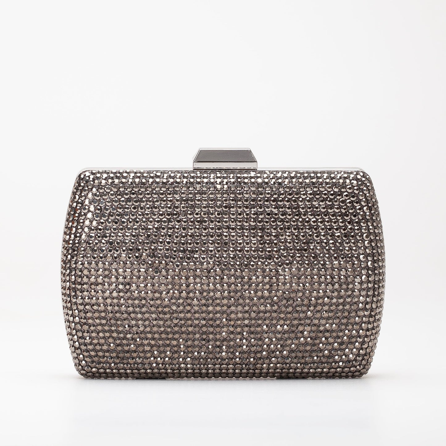 Francisca - Cartera de mano gris con purpurina