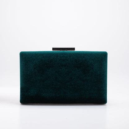 Clara - Cartera de terciopelo verde