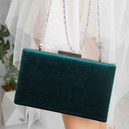 Clara - Cartera de terciopelo verde