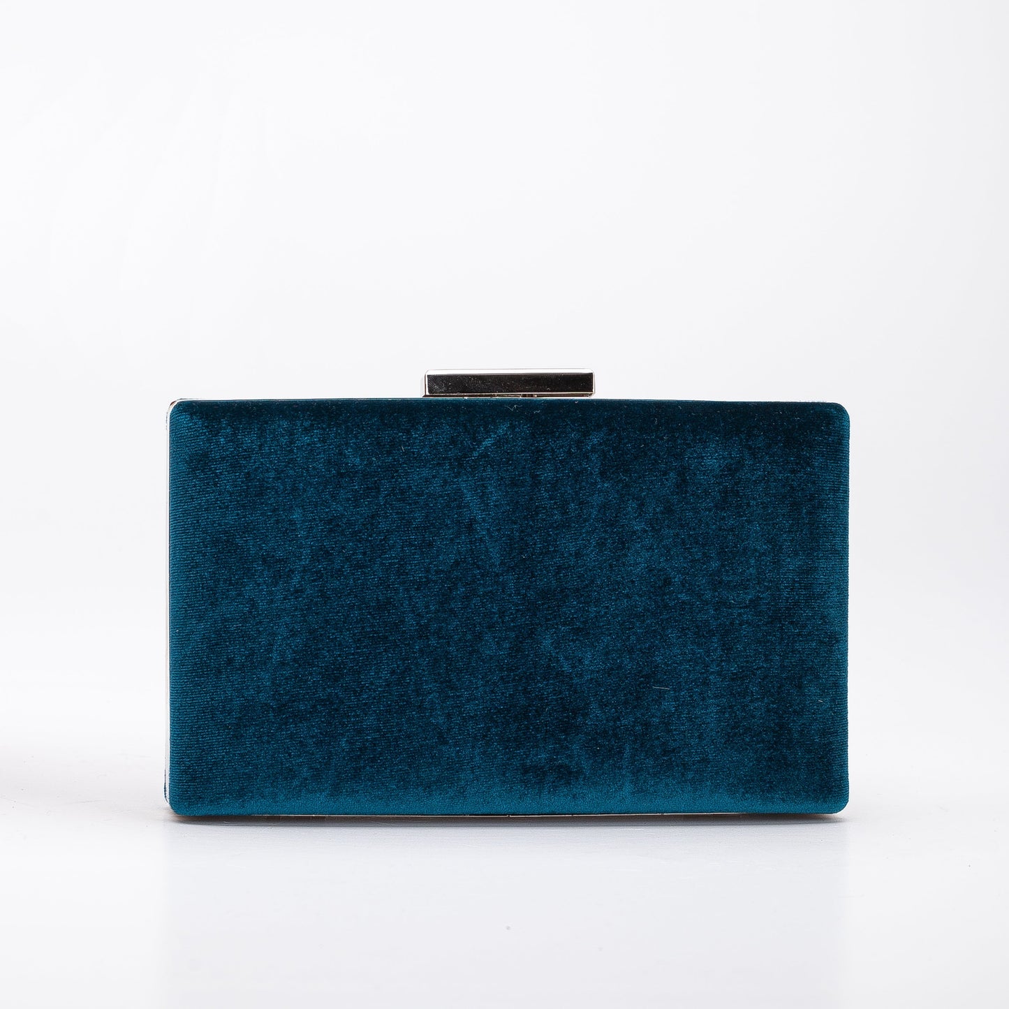 Clara - Cartera de terciopelo azul turquesa