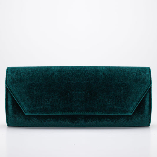 Scarlett - Cartera de terciopelo verde