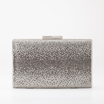 Clara - Bolso de mano plateado con purpurina