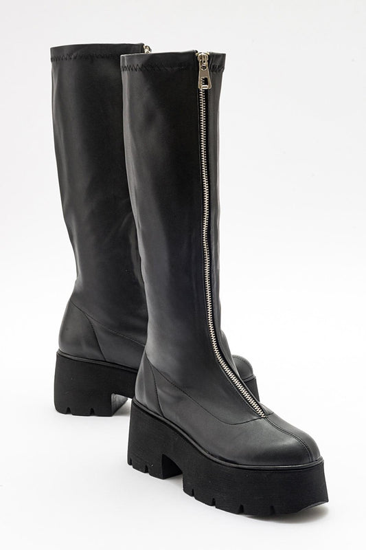 Amaronte - Black Stretch Chunky Boot (Women)