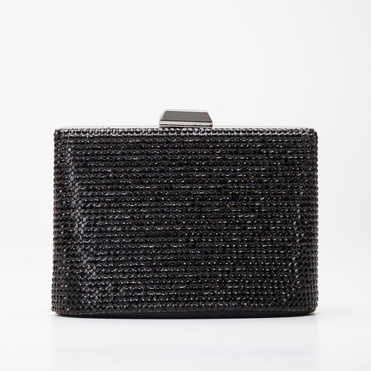 Marla - Bolso de Noche Negro con Purpurina