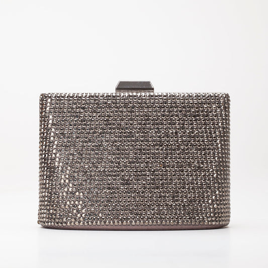 Marla - Bolso de Noche Plateado con Purpurina