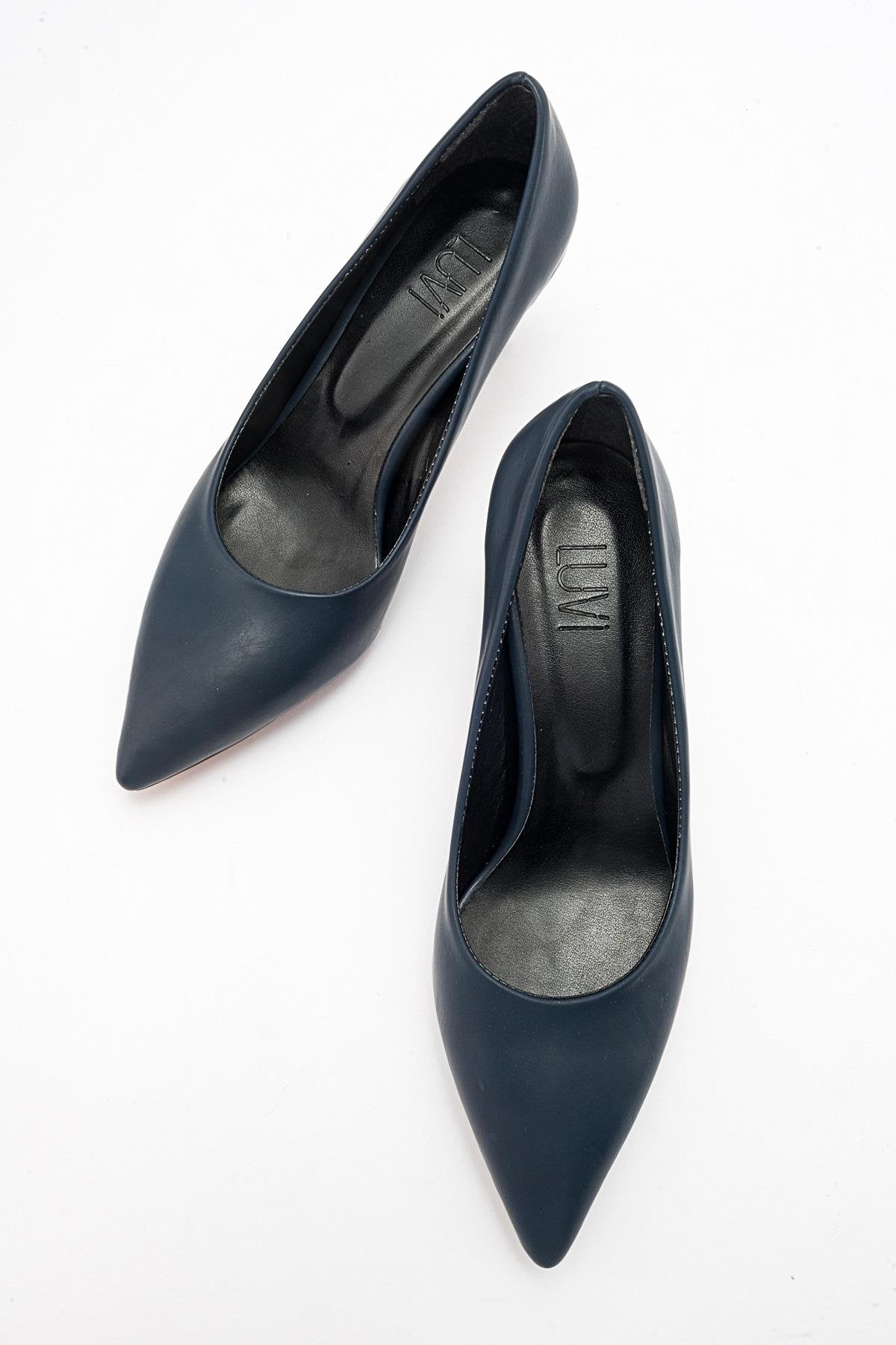 Pedra - Zapatos de tacón en punta azul marino (Mujer)