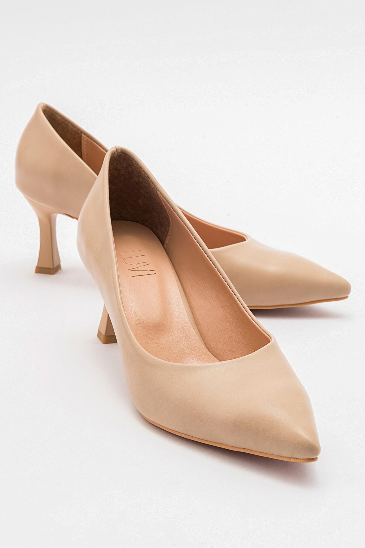 Pedra - Zapatilla de tacón de aguja nude con punta (Mujer)