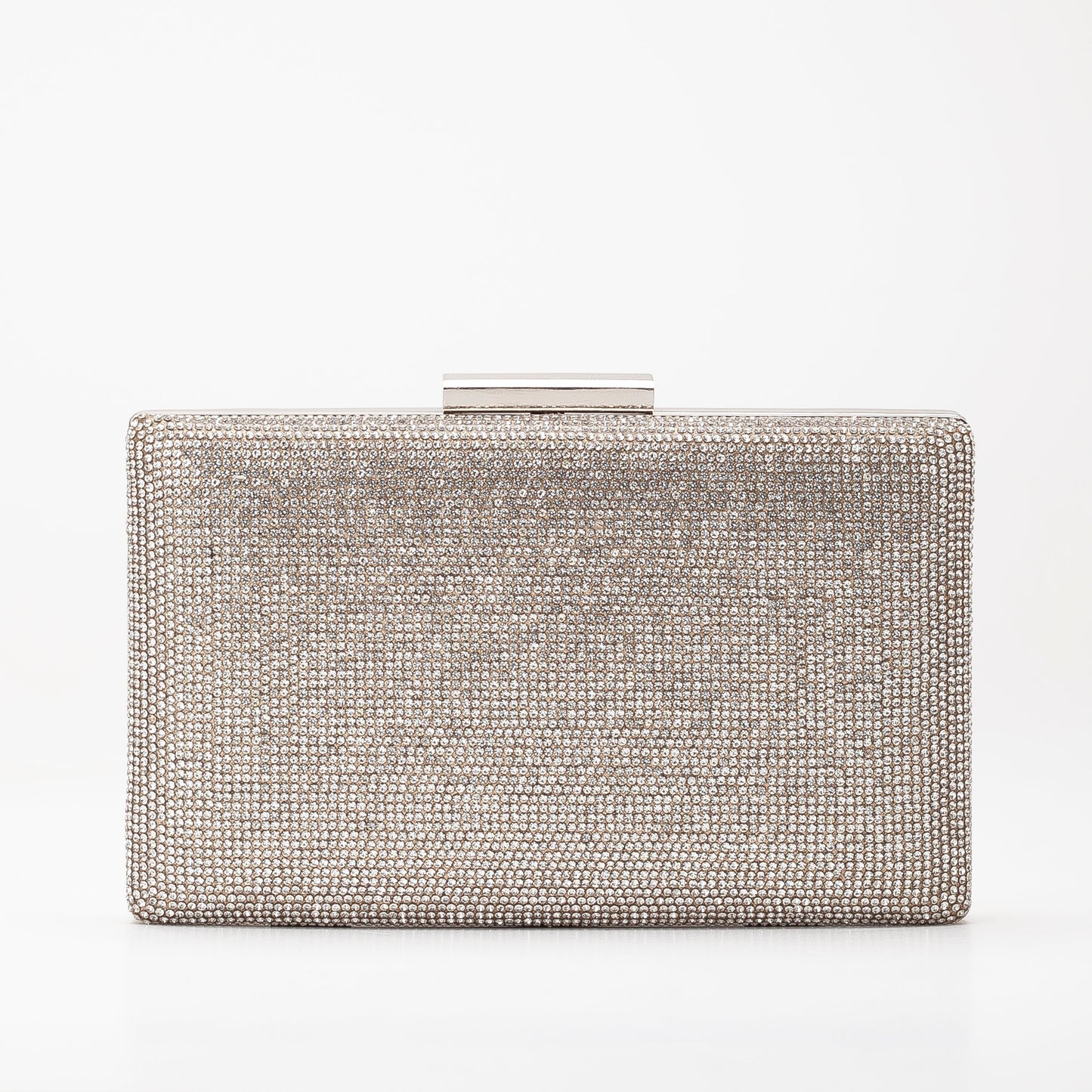 Clara - Cartera de mano gris con purpurina