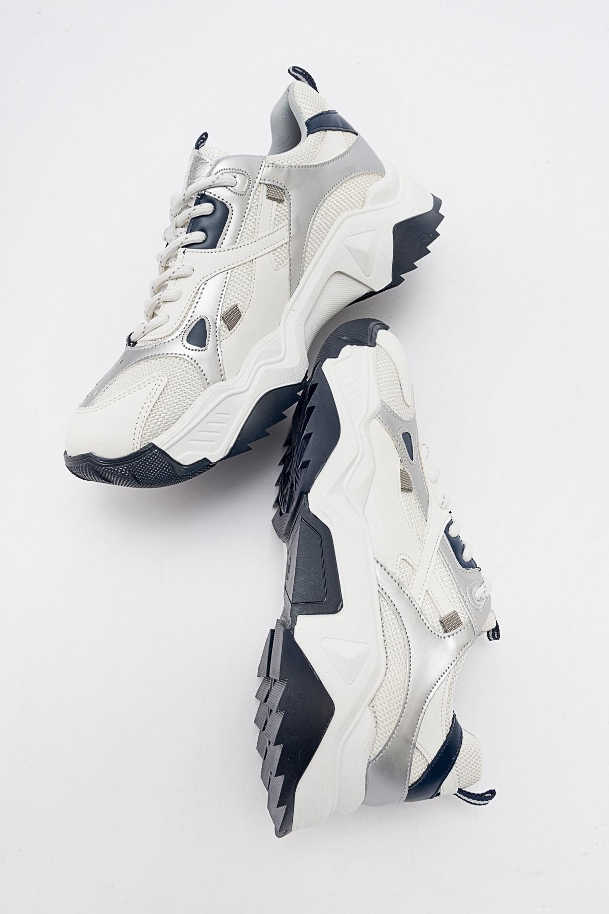 Lecce - Zapatillas Blanco-Azul Marino (Mujer)