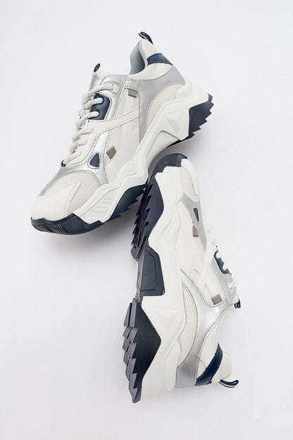 Lecce - Zapatillas Blanco-Azul Marino (Mujer)