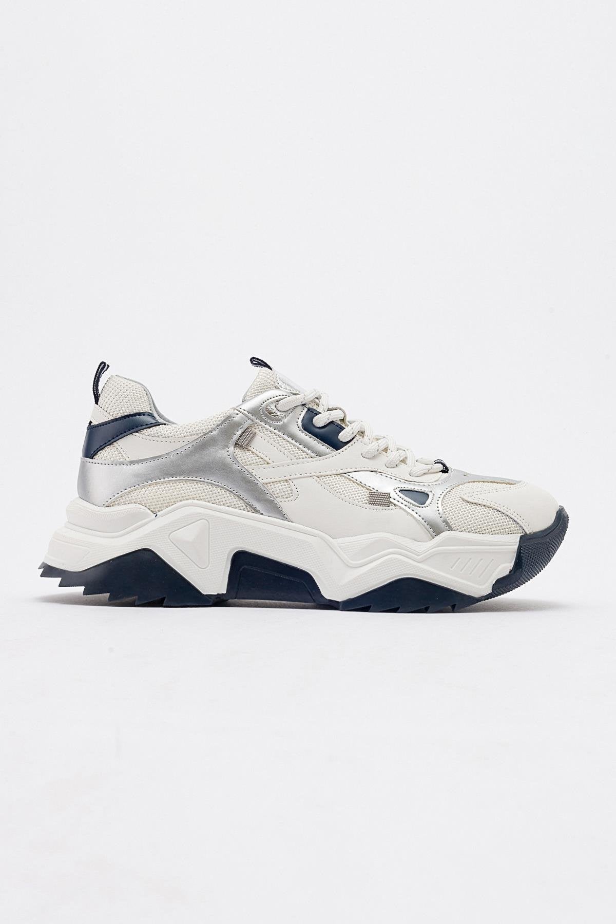 Lecce - Zapatillas Blanco-Azul Marino (Mujer)