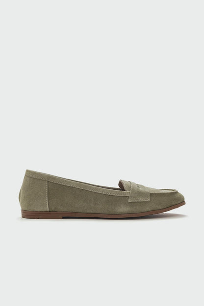 Dorothy - Mocasines de piel de ante verde claro