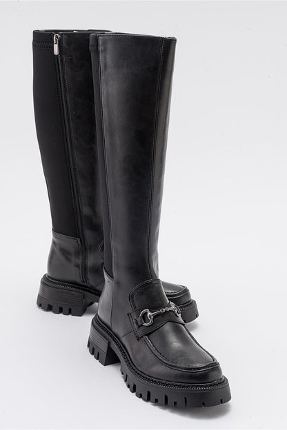 Chapel - Bota elástica con hebilla negra (Mujer)