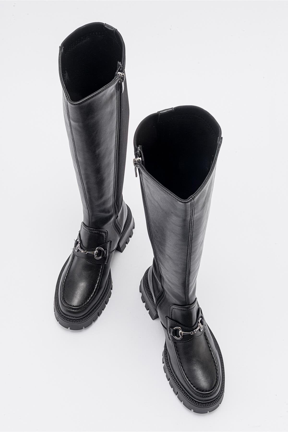 Chapel - Bota elástica con hebilla negra (Mujer)