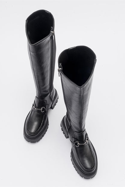 Chapel - Bota elástica con hebilla negra (Mujer)