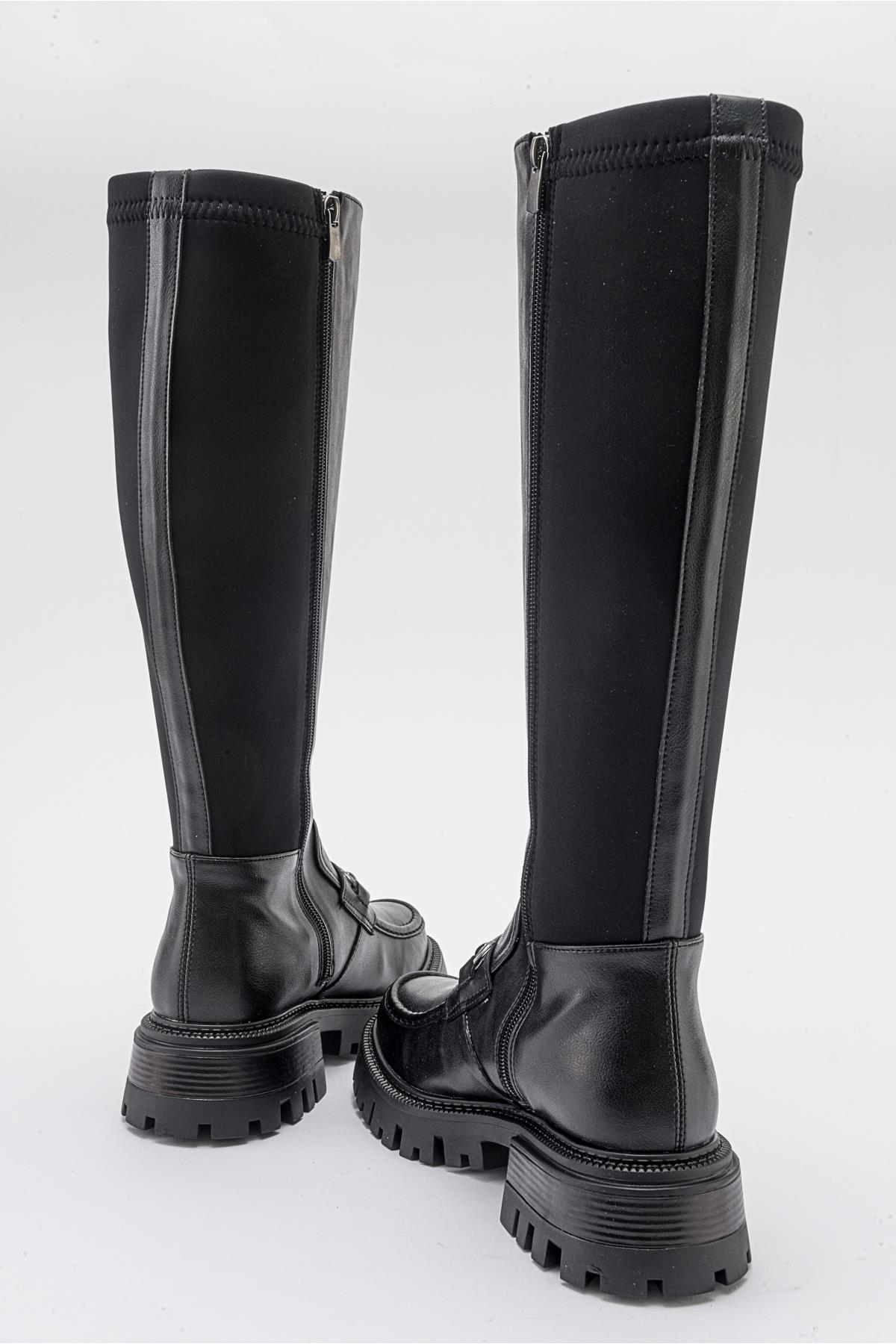 Chapel - Bota elástica con hebilla negra (Mujer)
