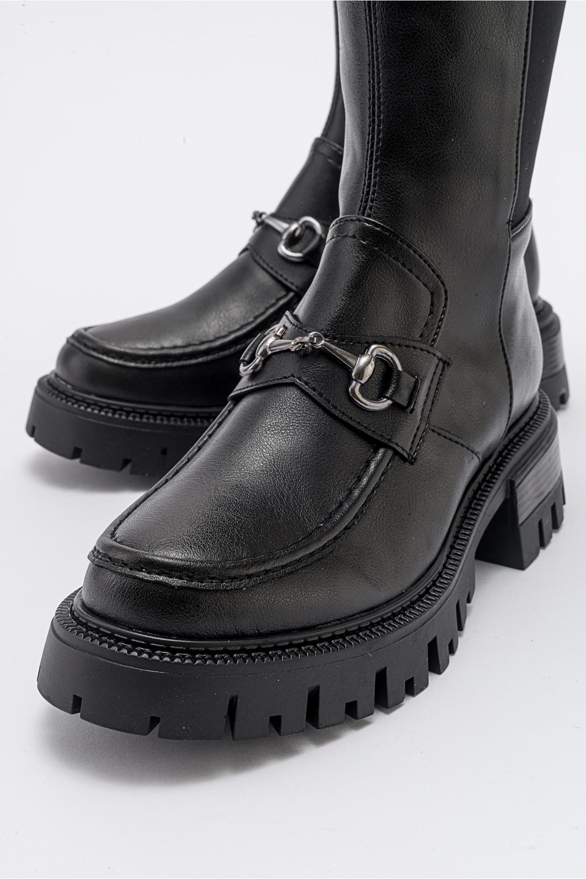 Chapel - Bota elástica con hebilla negra (Mujer)