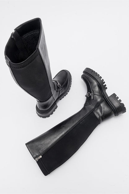 Chapel - Bota elástica con hebilla negra (Mujer)