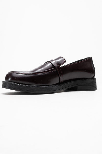 Galea - Burgundy Patent Buckled Leather Loafers (Women)
