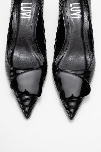 Briana - Zapatilla de tacón de aguja con hebilla negra (mujer)