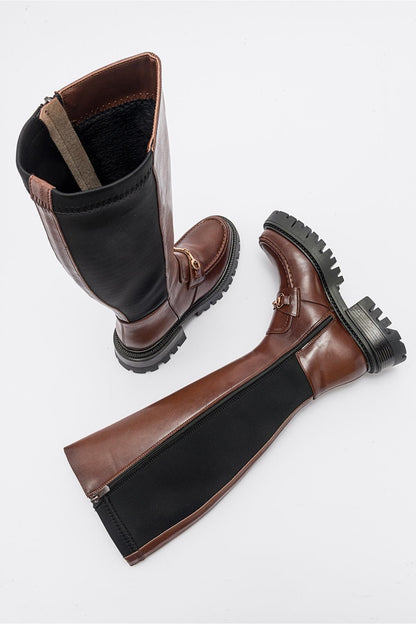 Chapel - Bota elástica con hebilla Coñac (Mujer)