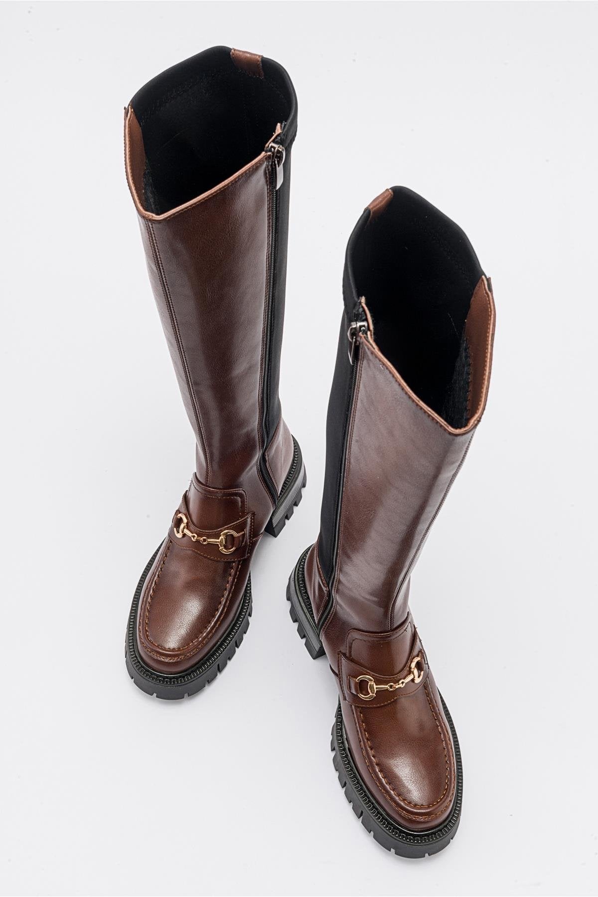 Chapel - Bota elástica con hebilla Coñac (Mujer)