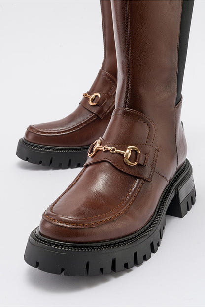 Chapel - Bota elástica con hebilla Coñac (Mujer)