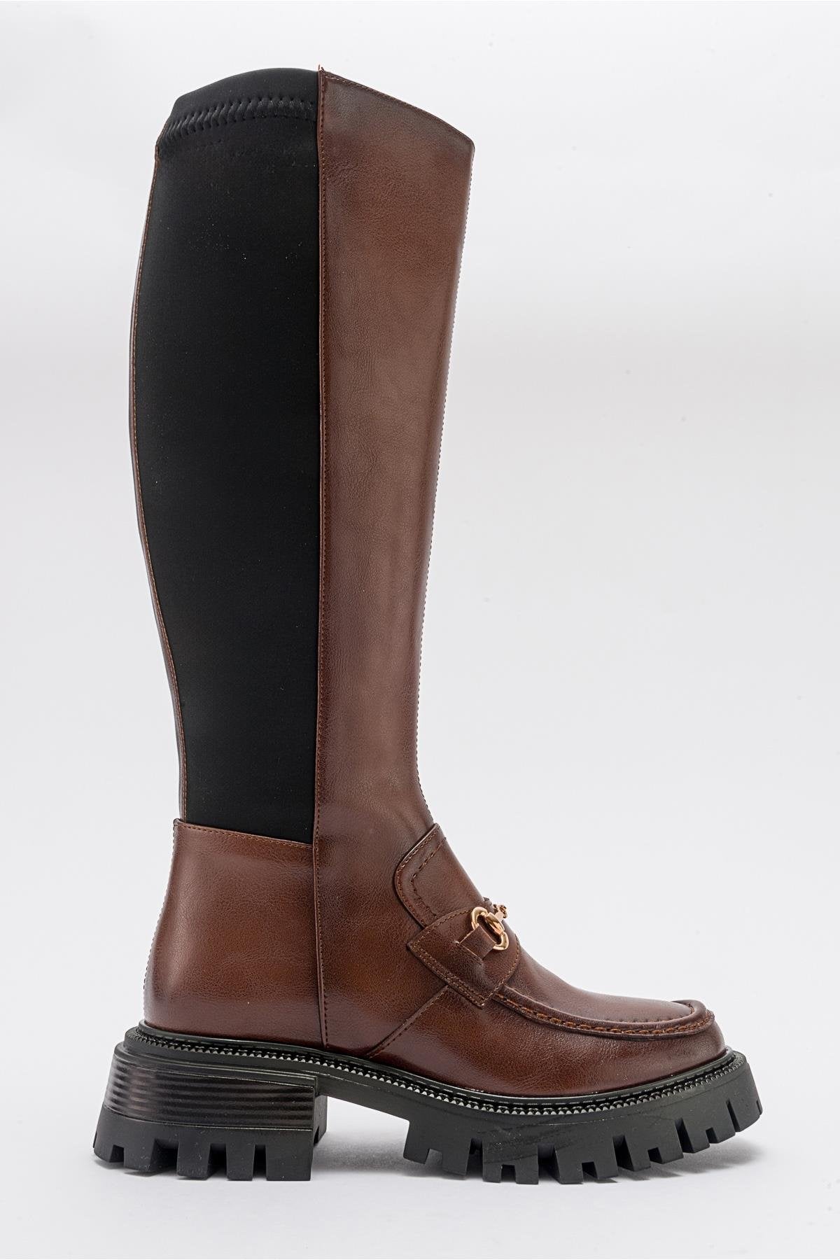 Chapel - Bota elástica con hebilla Coñac (Mujer)