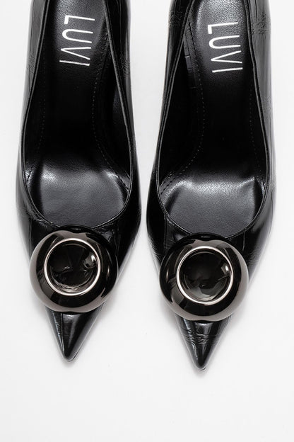 Jordana - Zapatilla de Tacón con Estampado y Punta Fina (Mujer)