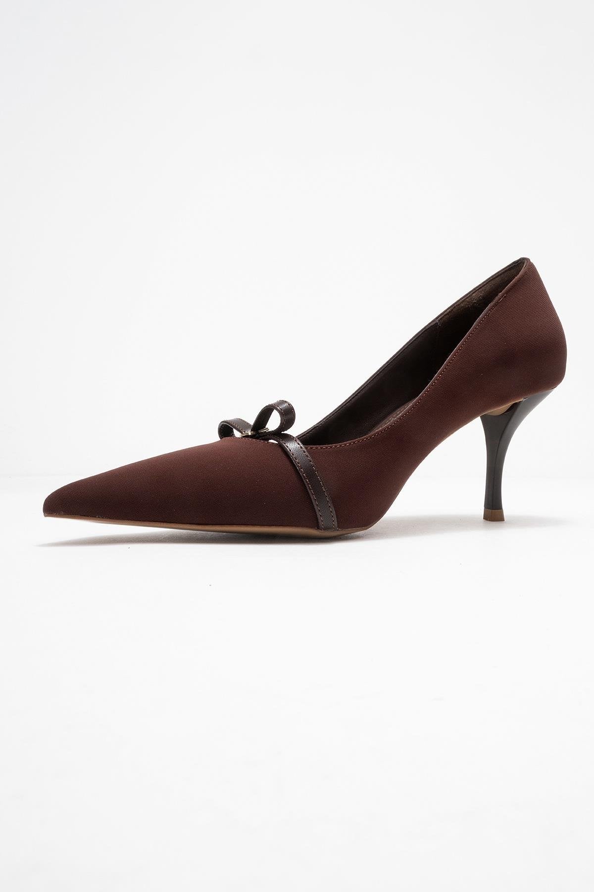 Annie - Zapato de tacón con lazo marrón (Mujer)