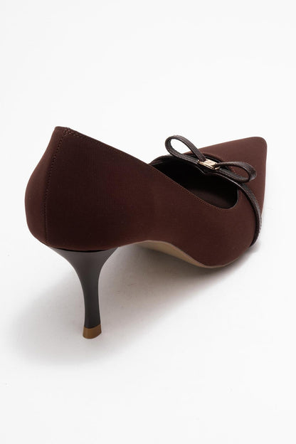 Annie - Zapato de tacón con lazo marrón (Mujer)