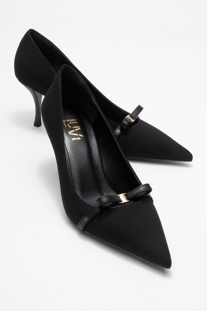 Annie - Zapato de tacón con lazo negro (mujer)