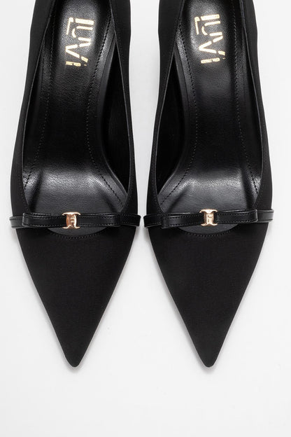 Annie - Zapato de tacón con lazo negro (mujer)