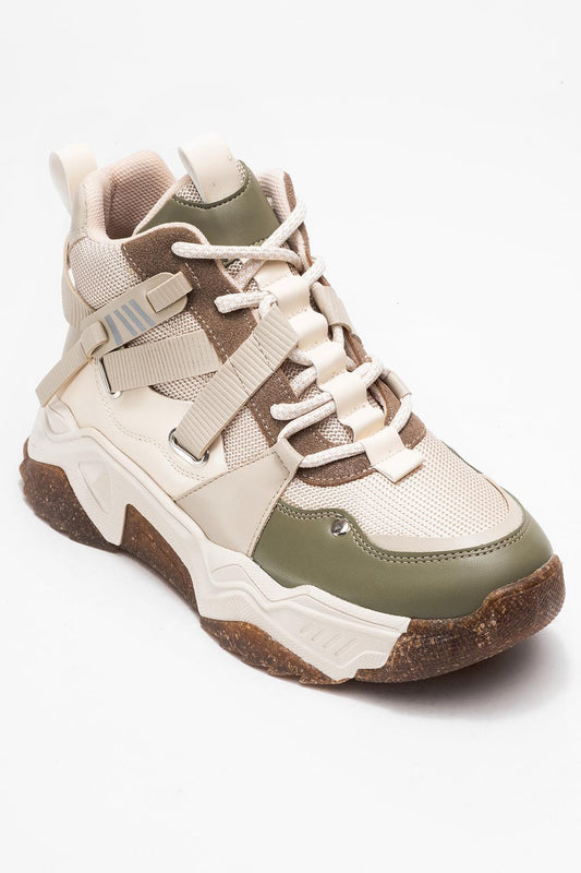 Seraphine - Beige Green Zip Sport Boot (Women)