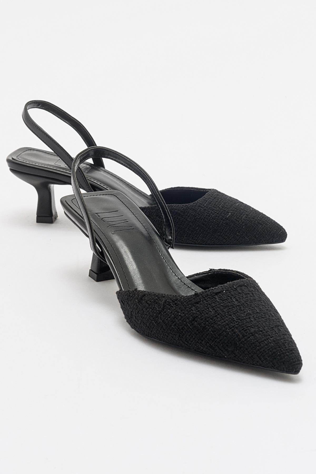Zapatos de tacón en punta negros de Over (Mujer)