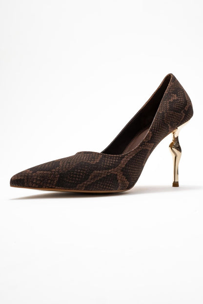 Hudson - Zapatilla de Tacón de Aguja Marrón (Mujer)