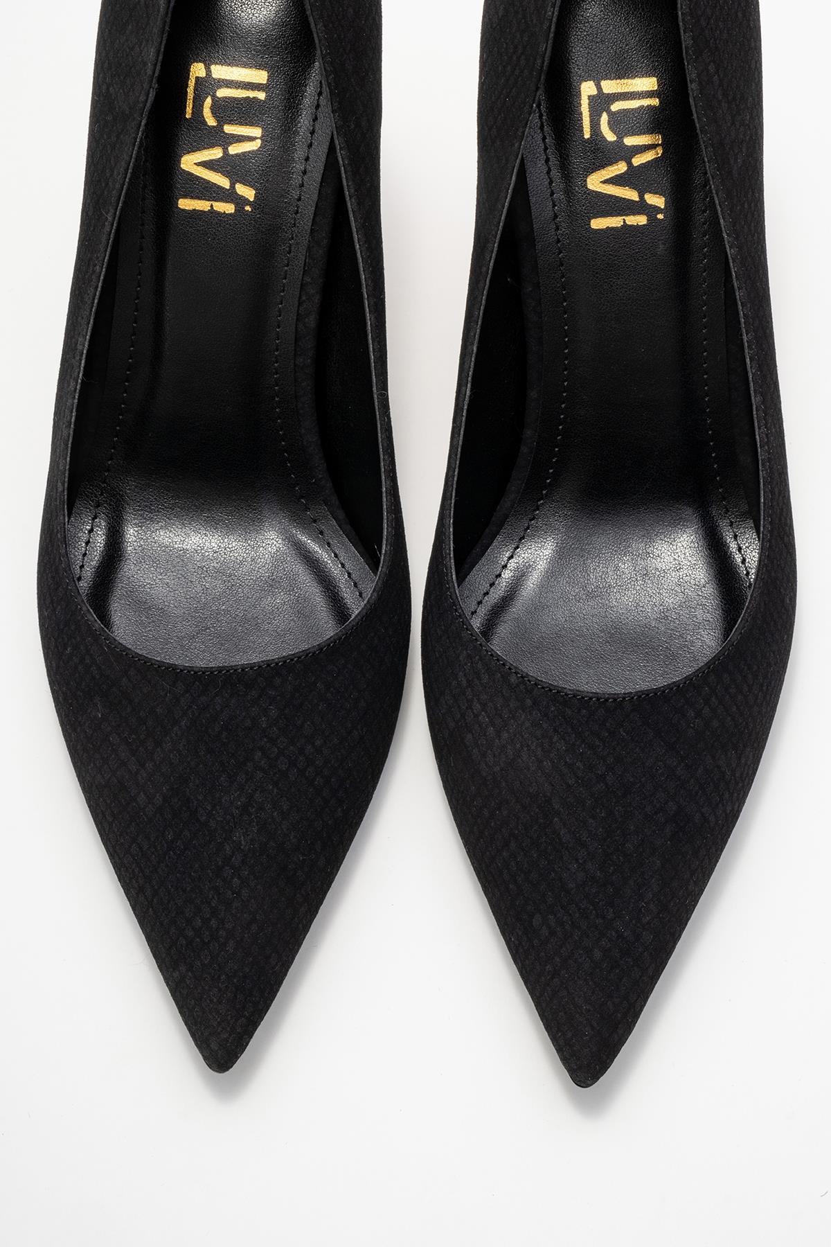 Hudson - Zapatilla de Tacón en Punta con Estampado Burdeos (Mujer)