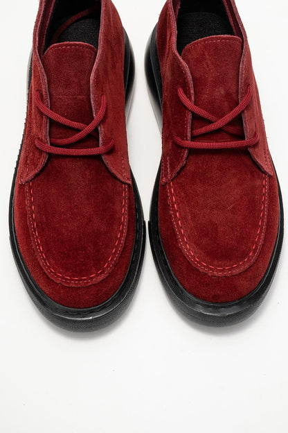 Lilya - Burgundy Suede Leather Chukka Boot (Women)